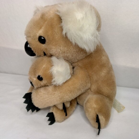 Koala Bear Mom And Baby Stuffed Animal Pair Australia Vintage Plush Toy Korea - Picture 5 of 16